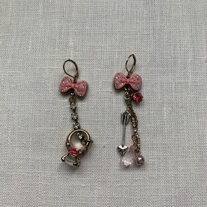 Betsey Johnson Dangle Bow Earrings